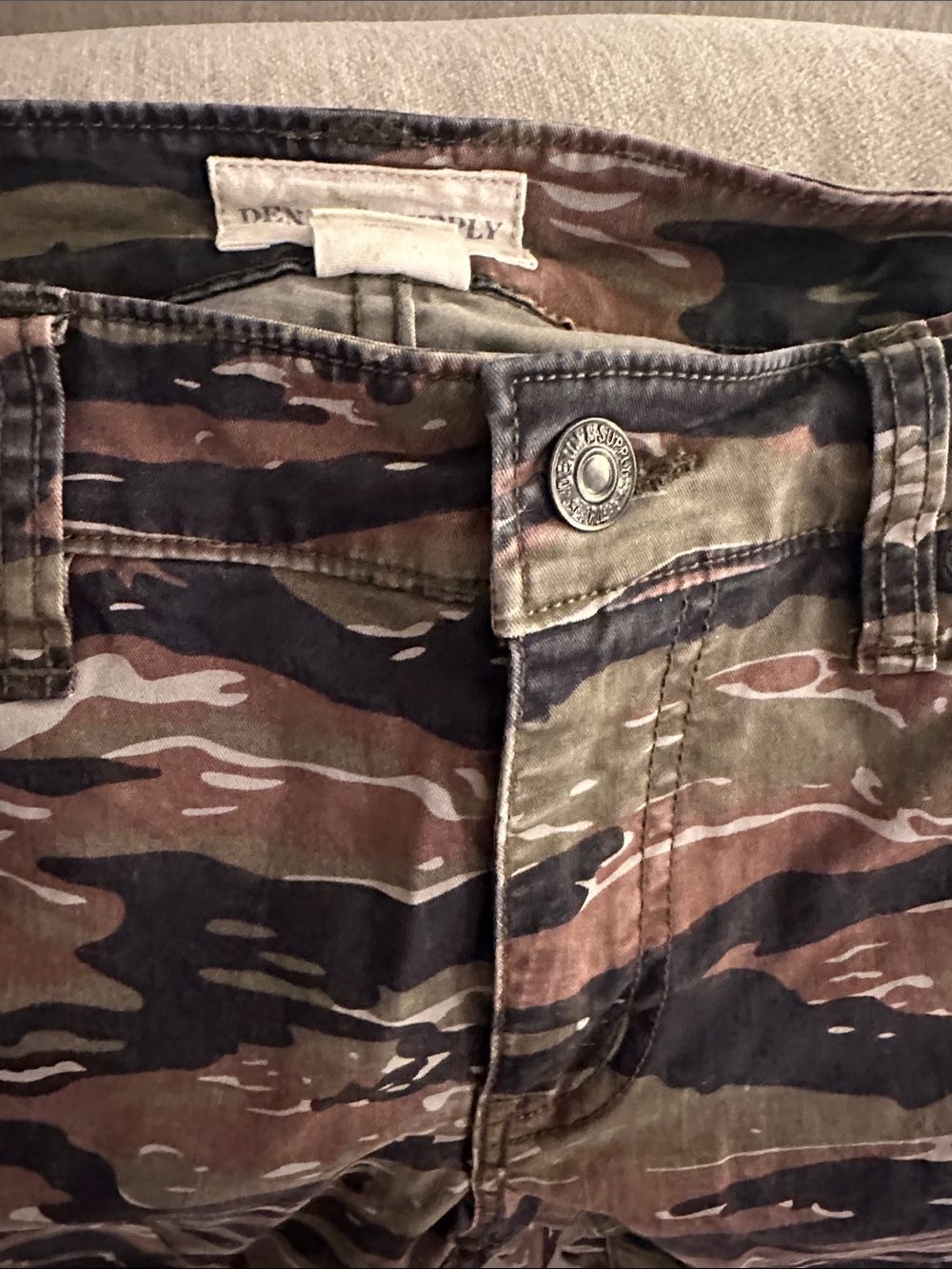 Denim & Supply Ralph Lauren Camouflage skinny Pants - Green/Brown/Black- vintage - Picture 5 of 7